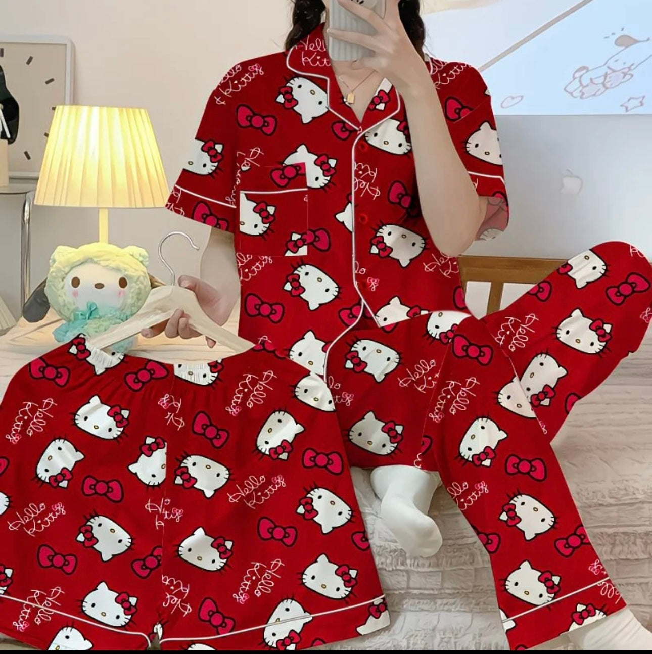 Pijama Rojo Hello Kitty